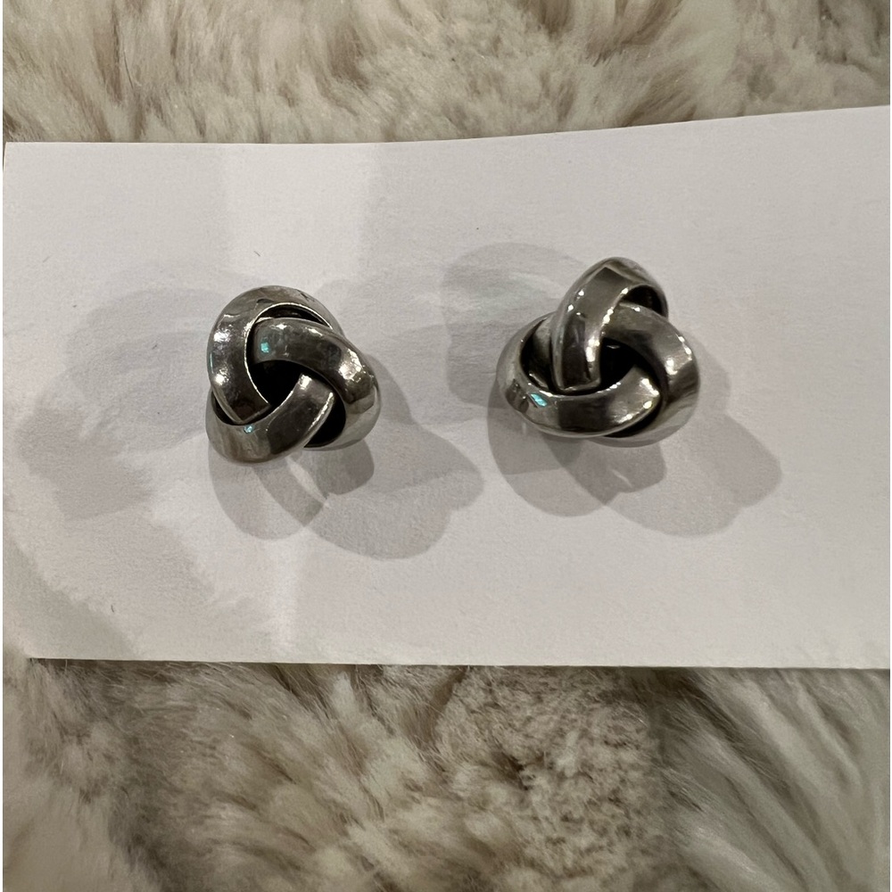 Silver Knot studs - Picture 1 of 5